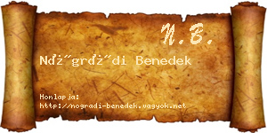 Nógrádi Benedek névjegykártya
