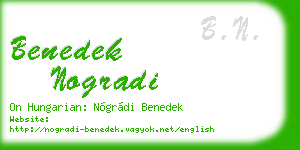 benedek nogradi business card