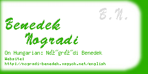 benedek nogradi business card